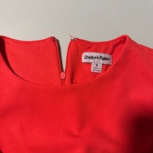 Shelby & Palmer Vibrant Red Crewneck Dress Top